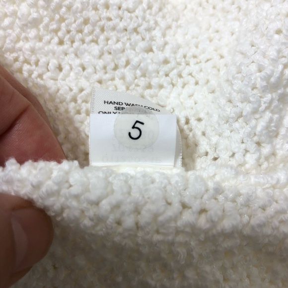 J.Jill Cotton Blend Textured Loose Knit V Neckline Off White Hoodie Sweater XL P - Picture 11 of 14